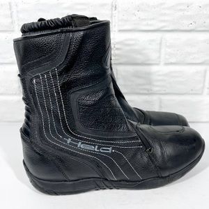 HELD Black Leather Motorcycle Riding Boots